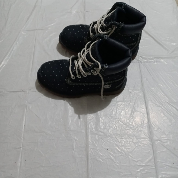 Navy blue white dotted Timberland Size 12 - Picture 6 of 8